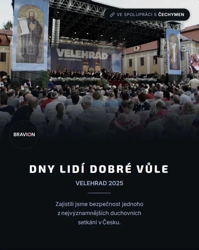 Bezpečnostní opatření na Dnech lidí dobré vůle Velehrad