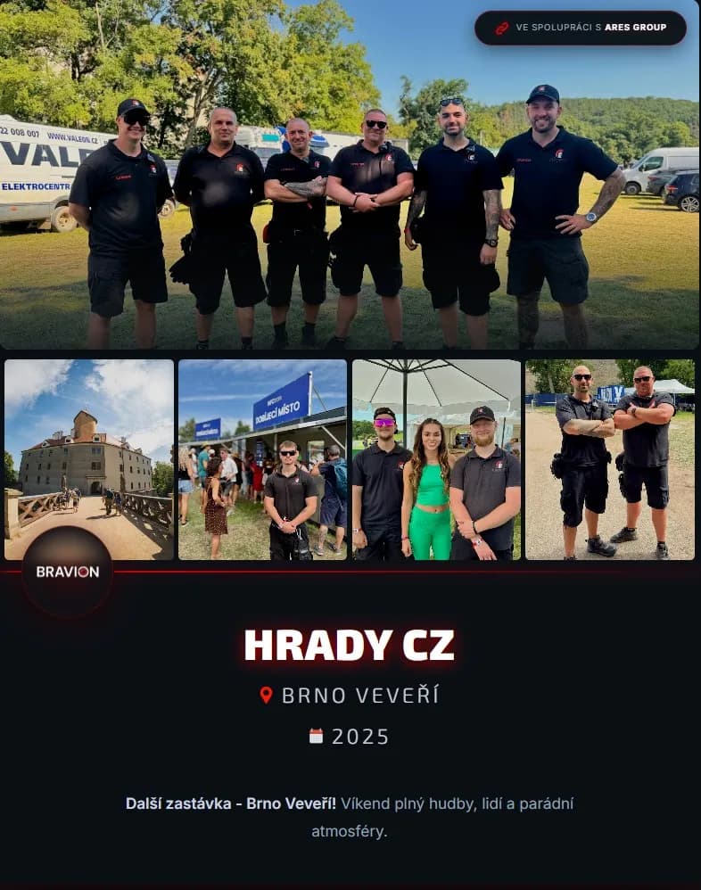 Festivalová ostraha na hradě Veveří - Hrady CZ