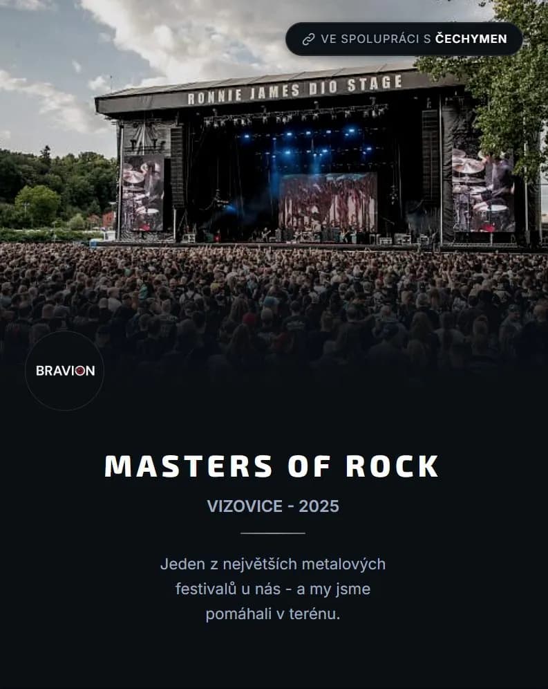 Security tým na festivalu Masters of Rock Vizovice